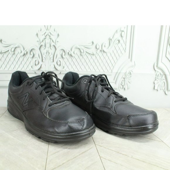 New Balance 674 Black Leather Lace Up Low Top Walking Sneaker Shoes Size 8.5 EE - Picture 2 of 10